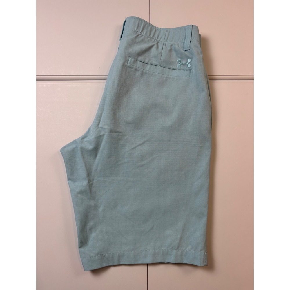 Under Armour Match Play Golf Shorts Mens 32 Aqua Blue HeatGear Performance
